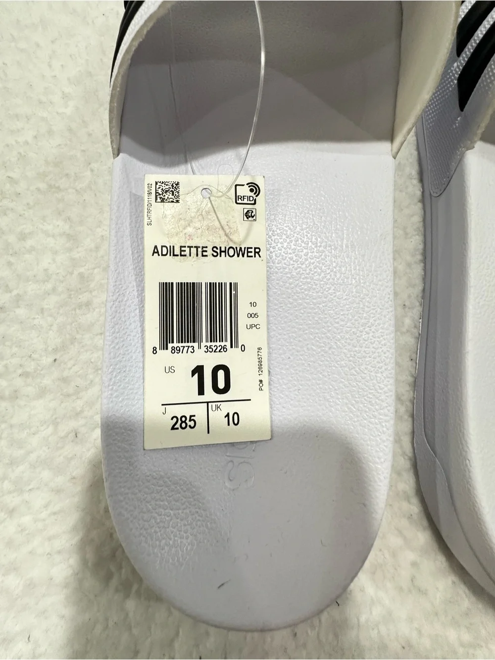 White Adidas Slides